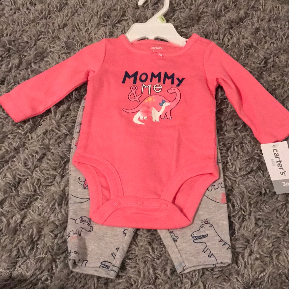 Carter’s 3m baby girl long sleeve/pant set NWT